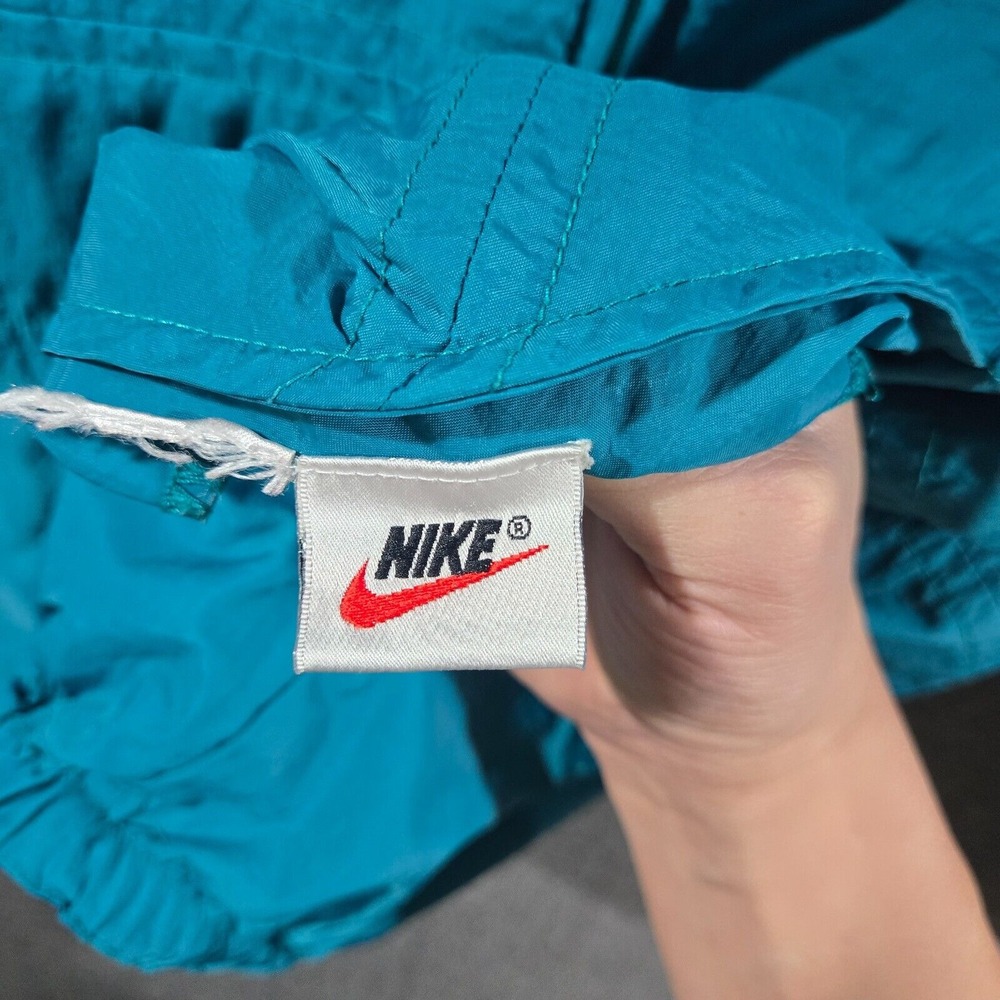 Vintage 90's Nike Windbreaker Jacket Women's Size L Reversible Center Swoosh - Picture 4 of 8